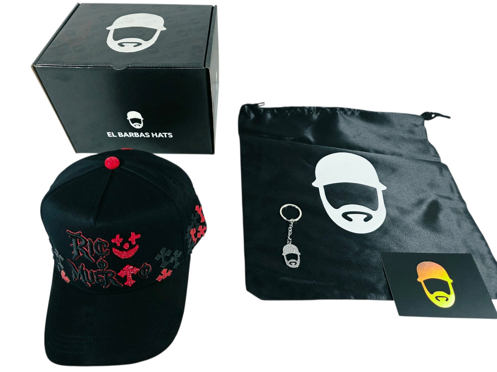 Barbas hats X rico o Mu3rto |ROM | Full set [hat ,box , dust cover, card and keychain] Box Premium Limited Edition