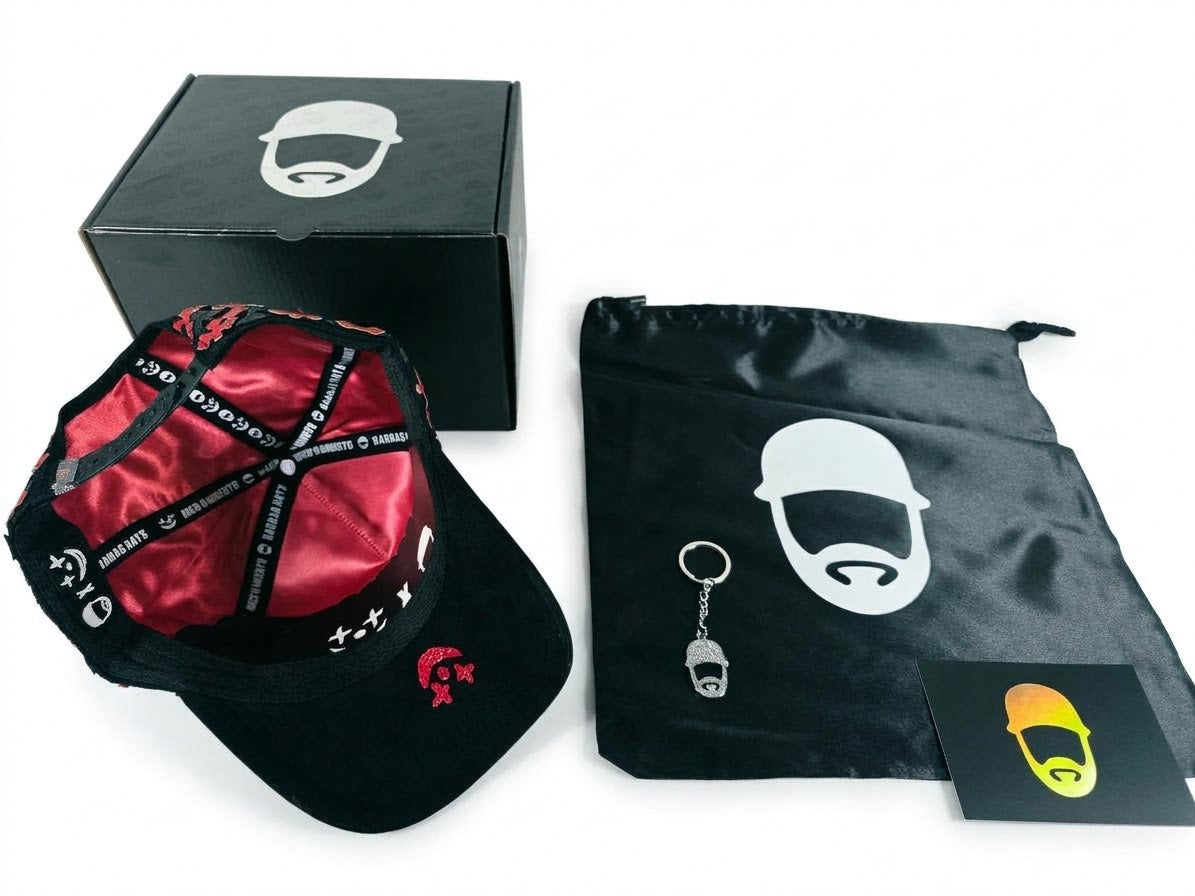Barbas hats X rico o Mu3rto |ROM | Full set [hat ,box , dust cover, card and keychain] Box Premium Limited Edition